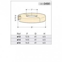 White rosette for pipe diameter 16