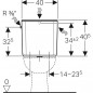 Réservoir WC attenant Geberit AP128 rinçage interrompable, blanc alpin