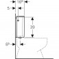 Réservoir WC attenant Geberit AP128 rinçage interrompable, blanc alpin