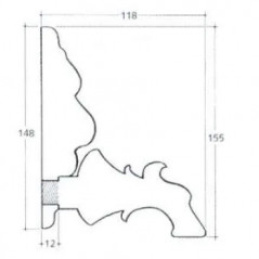 Beccuccio a muro con maschera per fontana, femmina 15x21