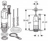 GEBERITFlush Mechanism Type 220 Interruptable, High Gloss Chrome