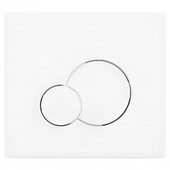 Plaque de commande double touche SIAMP ADESIO, blanche