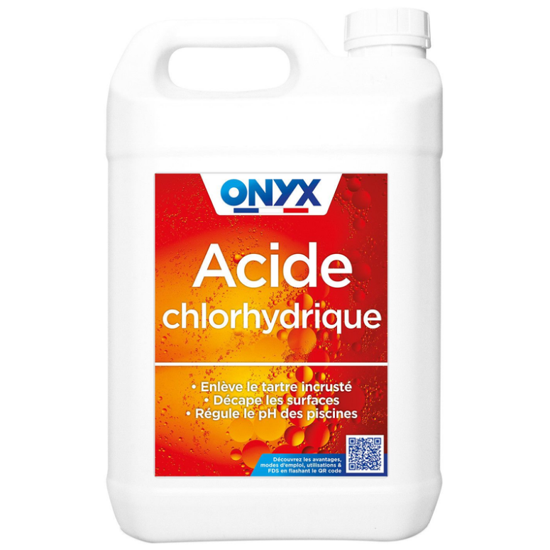 Acide chlorhydrique 23% ONYX nettoyant détartrant décapant, 5 L