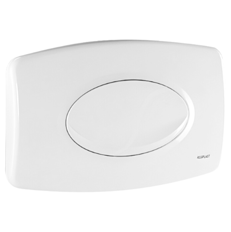 Plaque de commande murale WC encastré Regiplast simple volume, blanche