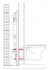 Hollow wall reinforcement kit for suspended toilet