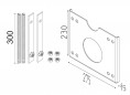 Hollow wall reinforcement kit for suspended toilet