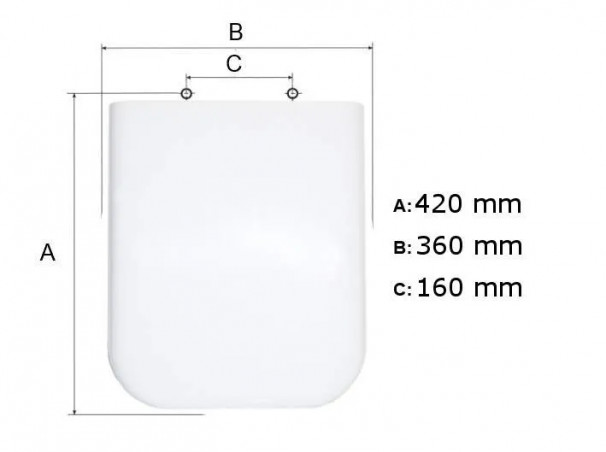 Cubierta de solapa ALLIA EQUINOX blanco, para el tazón del piso