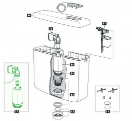 Kit di sostituzione Z2108 per il modello a soffietto 