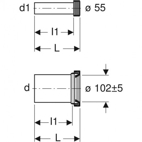 Juego de puños de diámetro 110mm y 45mm para duofix