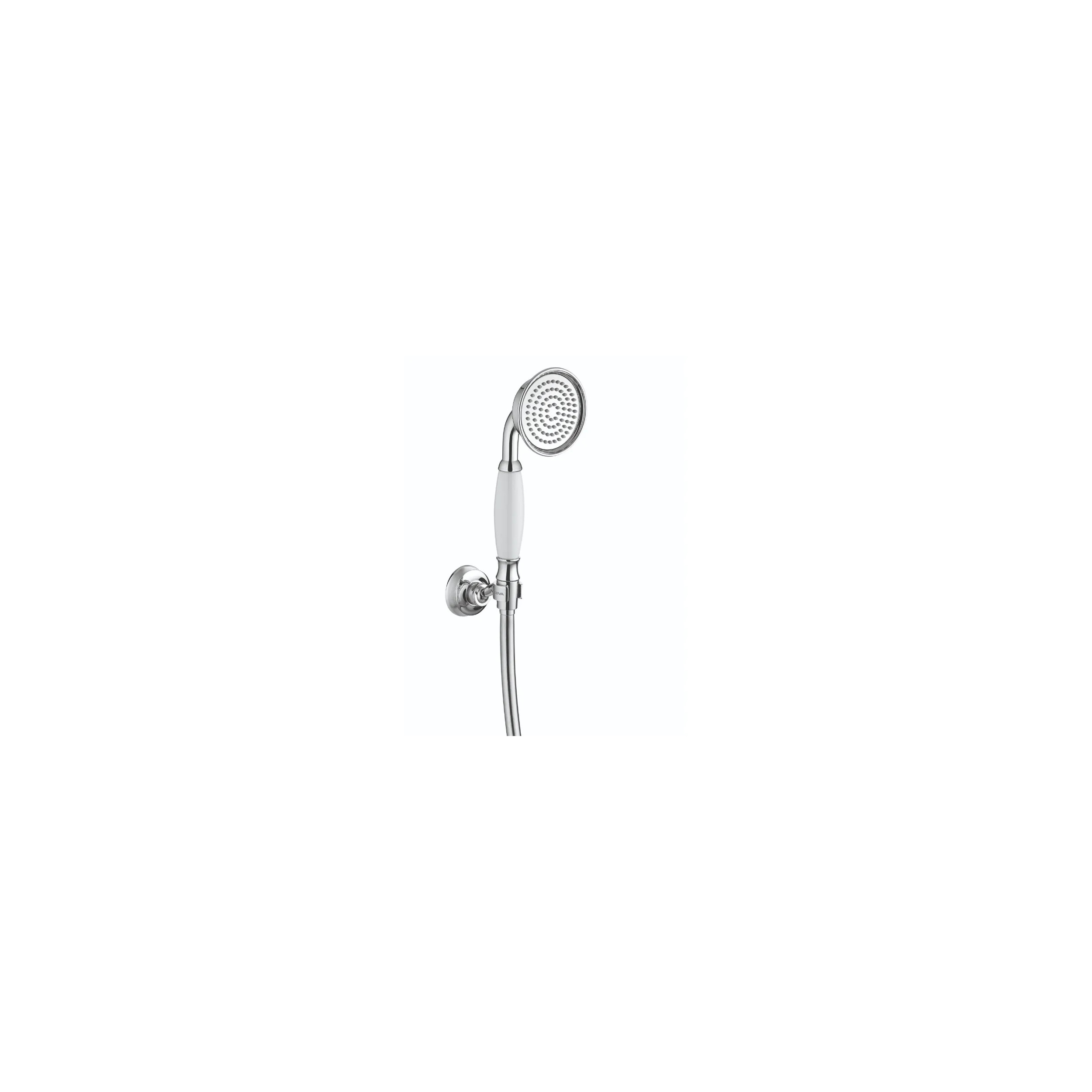 1 jet retro shower set with flexible hose and articulated wall bracket