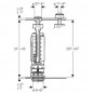 Soupape seule pour mécanisme de chasse GEBERIT type 290 pour réservoir WC