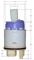  Roca cartridge model L20 and Victoria, diameter 33 mm