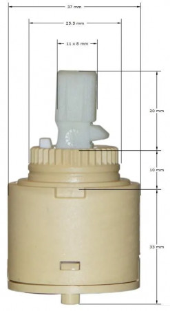 Cartridge Roca model Lanta, Atlas, diameter 37 mm