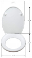 ALLIA Metaphor toilet seat for suspended toilet white