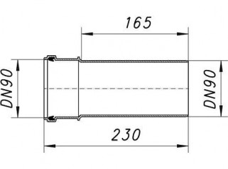 Ablaufverlängerungsmuffe 230mm