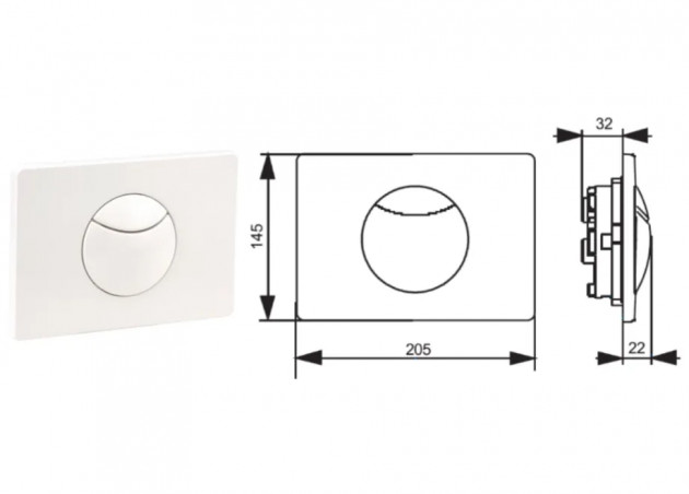 Control panel ROMA white version 2003 W751/752/760 for BP01/02