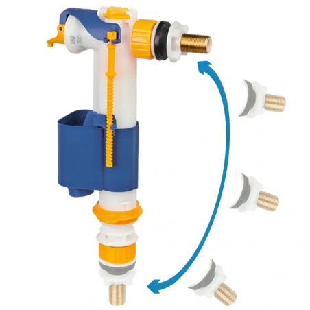 Horizontal vertical hydraulic float valve