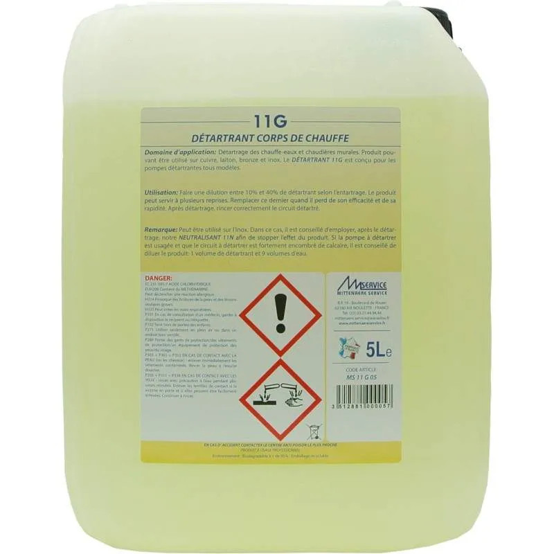 Détartrant pour corps de chauffe 5 litres