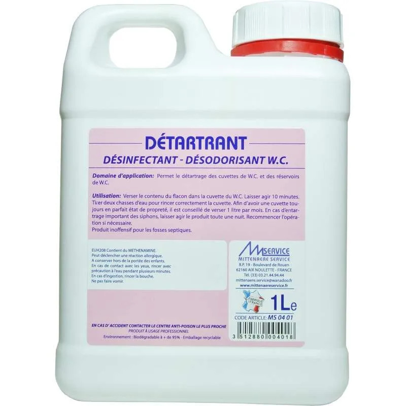 Descaling agent for toilet bowl