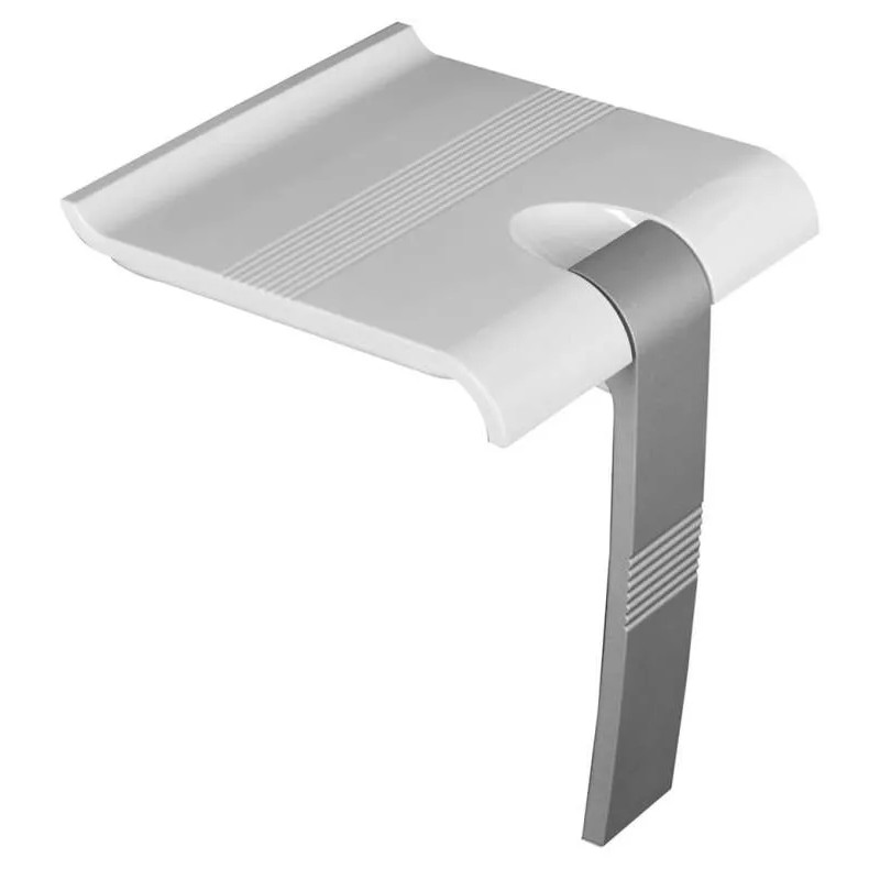 Shower seat ARSIS range white and grey epoxy foot