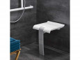 Shower seat ARSIS range white and grey epoxy foot