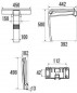 Shower seat ARSIS range white and grey epoxy foot