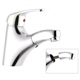 Single lever basin mixer with Aquatis hand shower - PF Robinetterie - Référence fabricant : 67080A