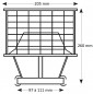 ESTRATTORE con rete antivolatile da 97 a 11 mm tutto in acciaio inossidabile