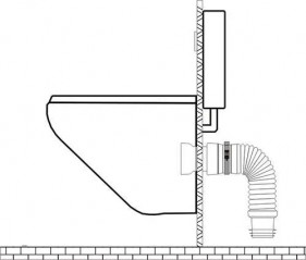 Multibati flexible Pfeife für Wand-WCs