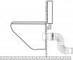 Multibati flexible pipe for wall-hung toilets