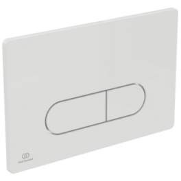 Plaque de commande murale OLEAS double volume WC suspendu, blanche. - Idéal standard - Référence fabricant : R0115AC