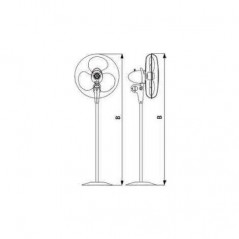 Ventilatore a piantana Vortice diametro 40 cm bianco, 3 velocità