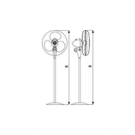 Ventilateur sur pied Vortice diamètre 40 cm blanc, 3 vitesses