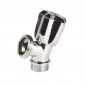 Washing machine faucet chrome-plated double male 1/2" 3/4".