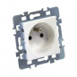 Grounded outlet with metal bracket for Casual Glossy White