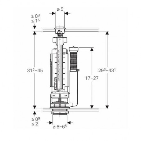  Geberit mechanism type 290 two-touch for allia replacement