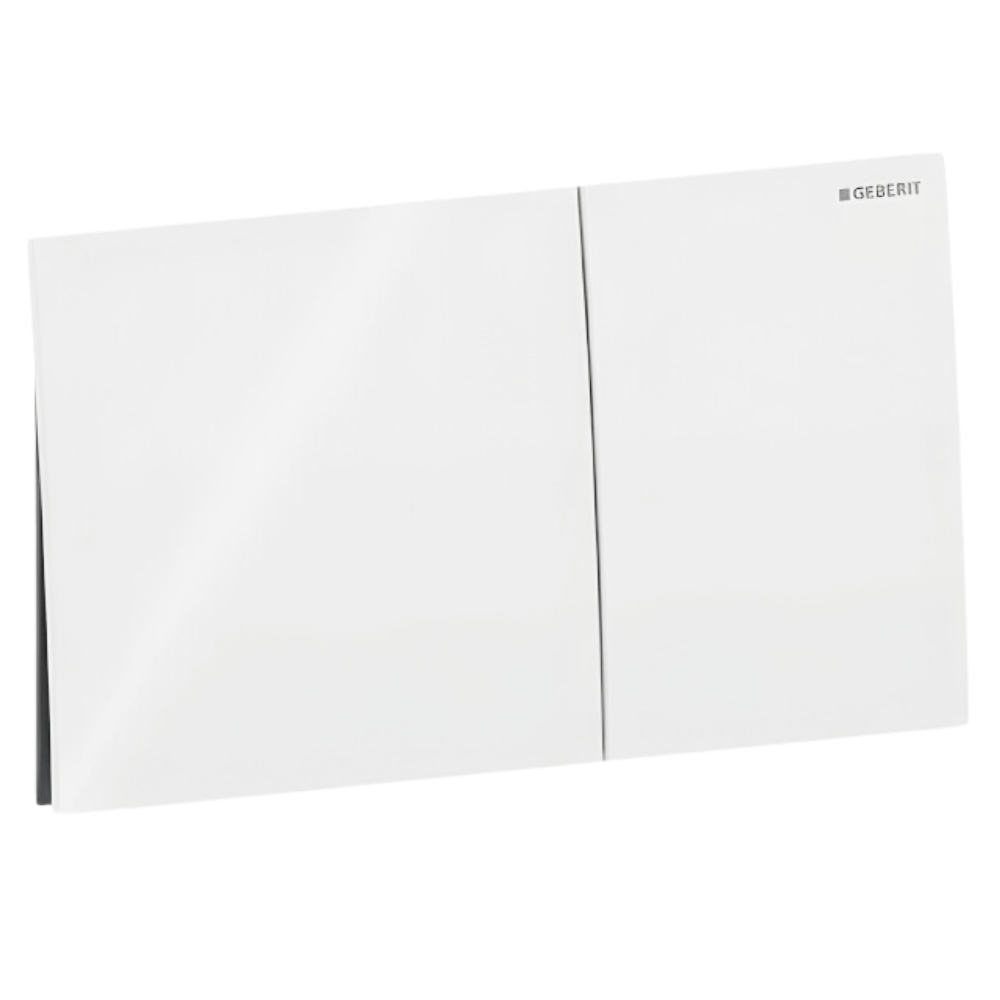 Plaque de commande WC encastré Geberit Sigma 70, double touche, blanc