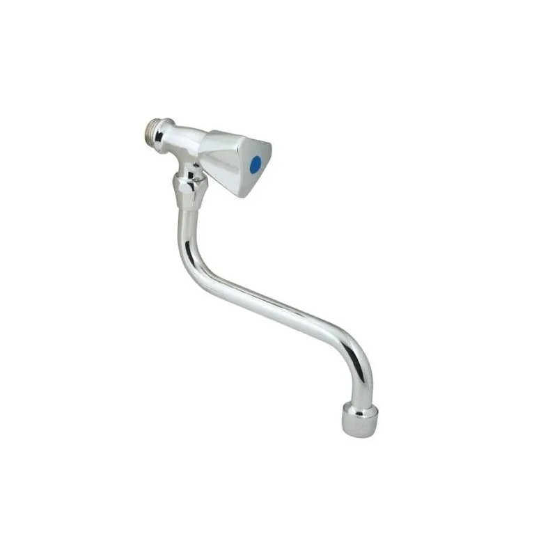 Wall-mounted sink faucet, single hole, 150mm spout