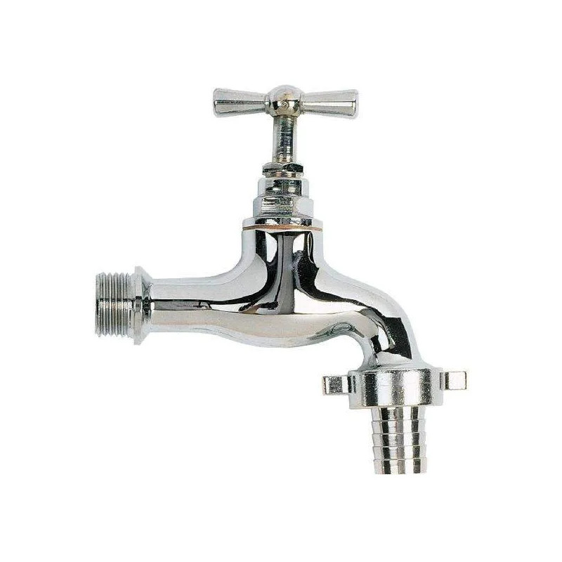 Chromium-plated watering tap, 20x27 nose, 15x21 male