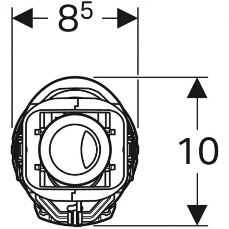 Cloche complète avec bouton diamètre 40 mm Geberit type 240 (anciennement impulse 230)