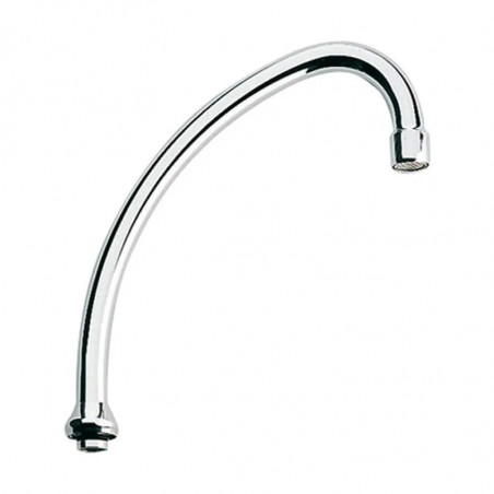 Bec tube lavabo, saillie 130, écrou 3/4\", 18mm diamètre