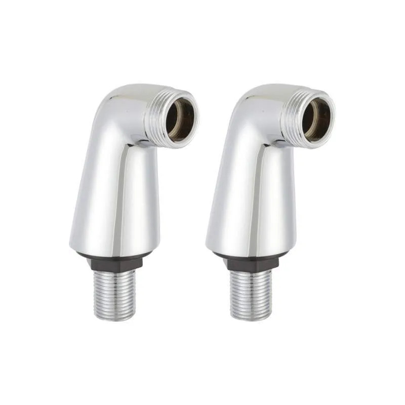 Pair of double male luxury groove fittings 15 x 21 / 20 x 27