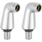 Pair of double male luxury groove fittings 15 x 21 / 20 x 27