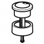 Double push button for Geberit valve type 280