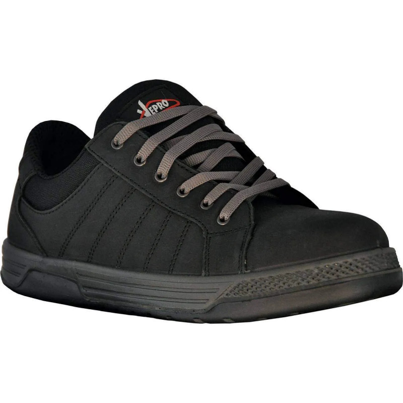 MANIBASSE low safety shoes size 43, black nubuck leather