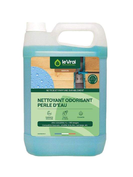 Nettoyant odorisant sols parfum "Perle d'eau" Le Vrai, 5L