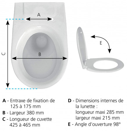 Abattant VALLAURIS Premium à fermeture ralentie