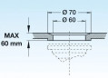 Bonde anti acide pour laboratoire chimique, diamètre 60 mm, tube 240 mm