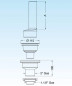 Säurebeständiger Ablauf für Chemielabor, Durchmesser 90mm, Rohr 170mm