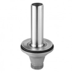 Bonde avec tube de surverse acier inox 120mm pour évier diamètre 90mm